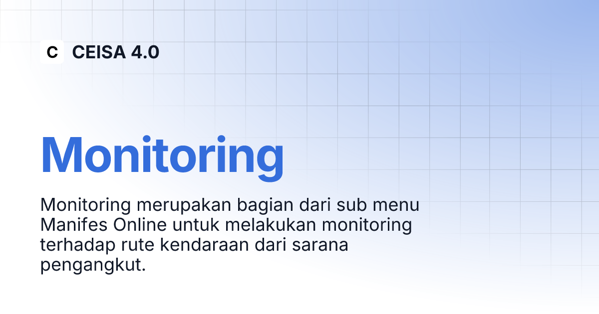 Monitoring ceisa 4 0